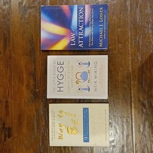 3 Self-Help & Inspirational Themed Books.| Way To Be | Hygge | Law of Attraction